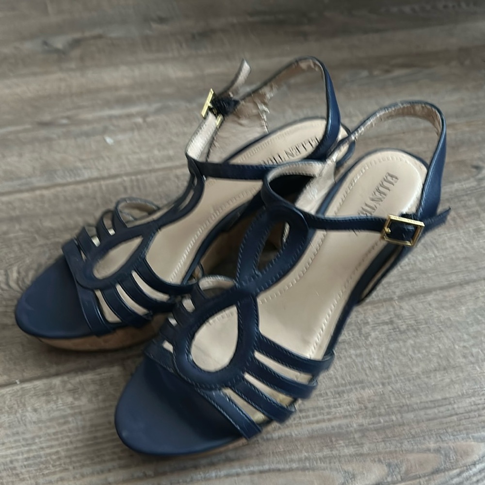 Navy Ellen Tracy wedges